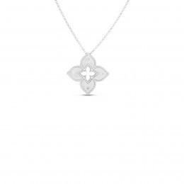 Petite Venetian Princess Diamond Flower Necklace