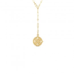 Roberto Coin 18K Palazzo Ducale Diamond Satin Locket With chain