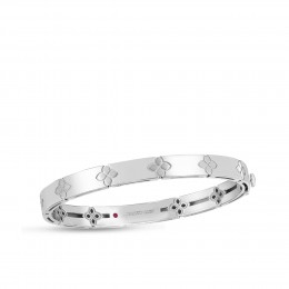Roberto Coin 18K White Love In Verona Medium Width Bangle