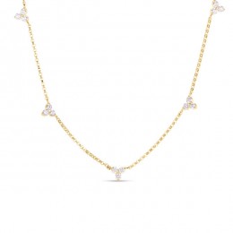 Diamonds By The Inch 5 Station Flower Necklace 