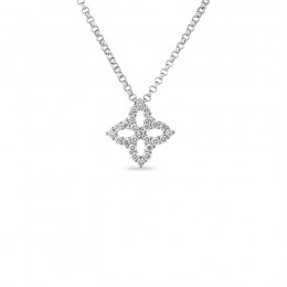 Roberto Coin Princess Flower Small Diamond Pendant