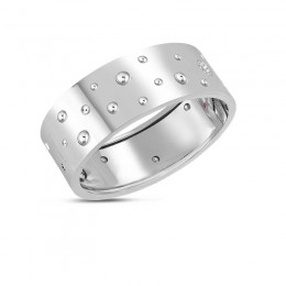 Roberto Coin 18K Gold & Dia Accent Pois Moi Luna Wide Bangle