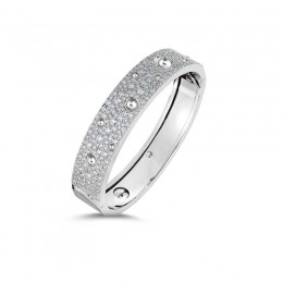 Roberto Coin 18K Gold & Pave Diamond Pois Moi Luna Bangle
