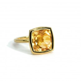 A & Furst Large Stackable Citrine Ring