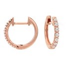18k Rose Gold Small Huggie Earrings