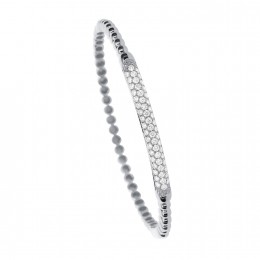 18 Karat White Gold Diamond Bangle