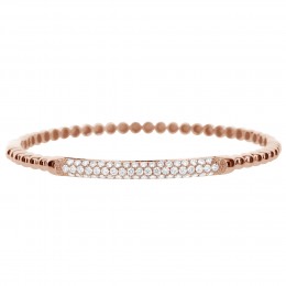 An 18k Rose Gold Diamond Bangle Bracelet