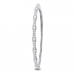 18k White Gold Diamond Bangle