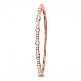 An 18k Rose Gold Diamond Bangle 