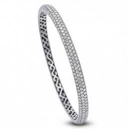 An 18k Yellow Gold Diamond Bangle 
