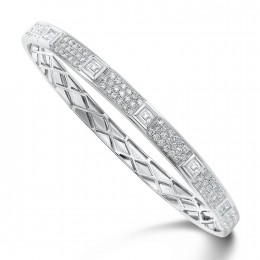 An 18k  White Gold Fancy Diamond Bracelet