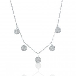 An 18k White Gold Diamond Necklace 