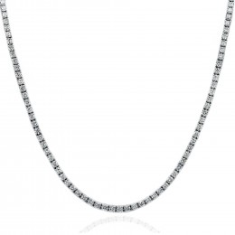 An 18k Yellow Gold Diamond Tennis Necklace