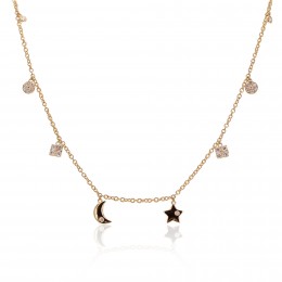 An 18k Yellow Gold Charm Necklace 