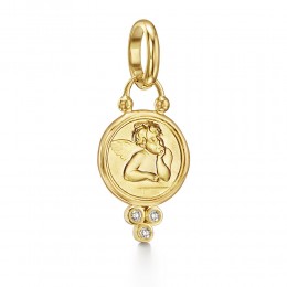 Temple St. Clair 18k Diamond Angel Pendant