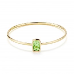 A & Furst Gaia 18k Yellow Gold Peridot Bangle Bracelet 