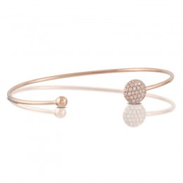 18K Rose Gold Diamond Bangle