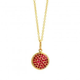 SYNA 18k Yellow Gold Large Chakra Ruby Charm
