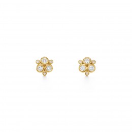 Temple St. Clair 18k Classic Diamond Trio Earrings 