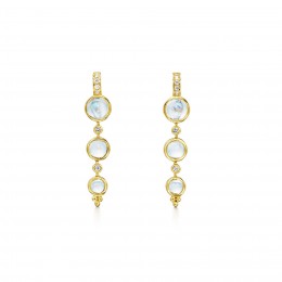 Temple St. Clair 18k Triple Lunar Drop Earrings