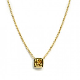 A & Furst Citrine Pendant Necklace 