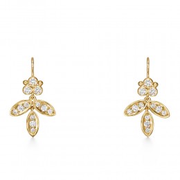 Temple St. Clair 18K Diamond Foglia Earrings