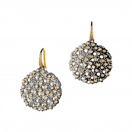 SYNA 18k Yellow Gold And Oxidized Silver Limited Edition Earrings