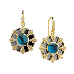 SYNA Mogul Gemstone And Diamond Earrings