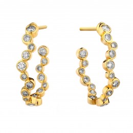 Syna 18k Yellow Gold Baubles  Diamond Hoop Earrings 