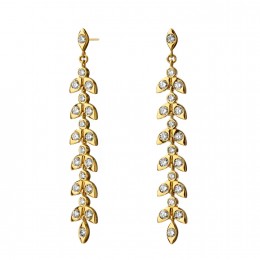 SYNA Jardin Diamond Leaf Earrings