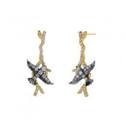 SYNA Jardin Diamond Swallow Earrings