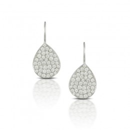 18K White Gold Diamond Earring