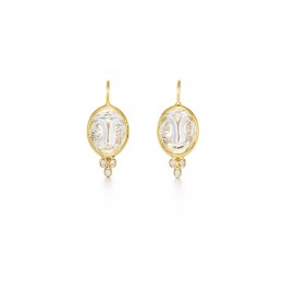 Temple St. Clair 18k Moonface Earrings
