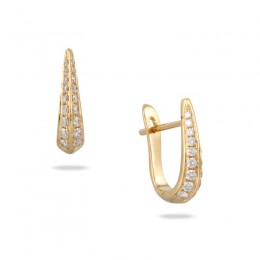 18K Yellow Gold Diamond Earring