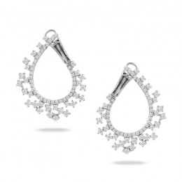 18K White Gold Diamond Earring