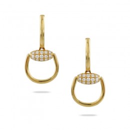 18K Yellow Gold Diamond Earring