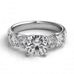 A Platinum Semi Mount Engagement Ring 