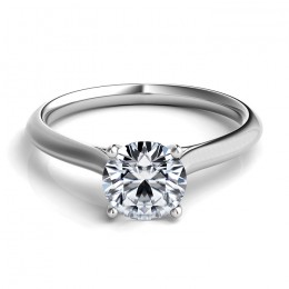 A Platinum Solitaire Engagement Ring Setting 
