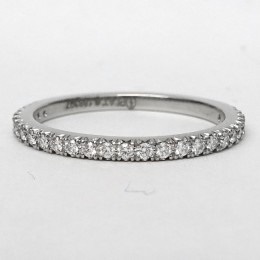 A Platinum Pave Diamond Wedding Band
