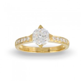 Doves 18k Yellow Gold Semi Mount Diamond Ring