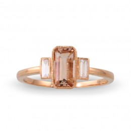 Doves 18k White Gold Morganite Little Bird Ring
