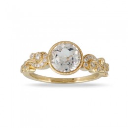 Doves 18k Yellow Gold Diamond Semi Mount Ring