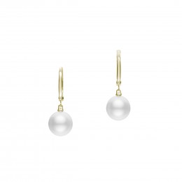 Mikimoto South Sea Pearl Earrings In 18k Yellow Gold