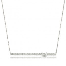 18K White Gold Diamond Necklace