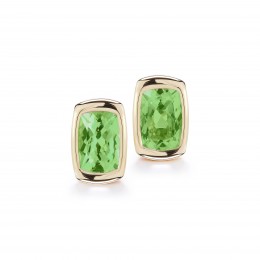 A & Furst Gaia 18k Yellow Gold Peridot Stud Earrings 