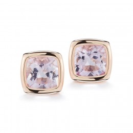 A & Furst Gaia 18k Rose Gold Rose De France Stud Earrings