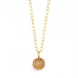 SYNA Mogul motif ball pendant with champagne diamonds