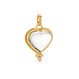 Temple St. Clair 18k Rock Crystal Heart Pendant 