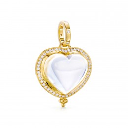 Temple St. Clair 18k Pave Heart Pendant