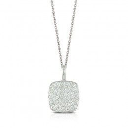 18K White Gold Diamond Pendant